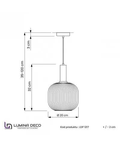 Lampa wisząca - Biało Czarna Loft Gato