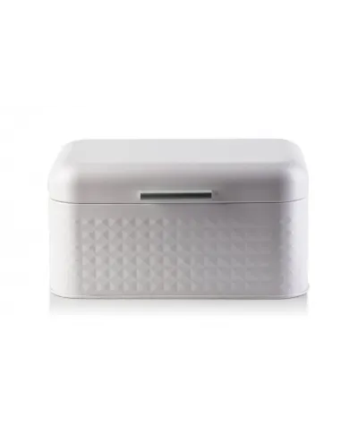 Chlebak metalowy - Biały Diamond 30x20cm