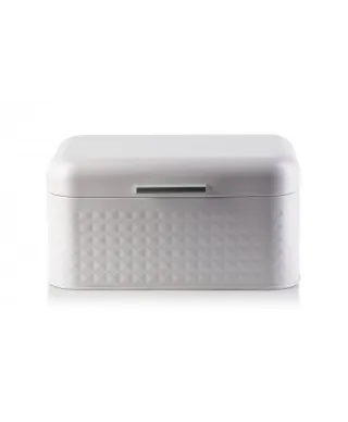 Chlebak metalowy - Biały Diamond 30x20cm