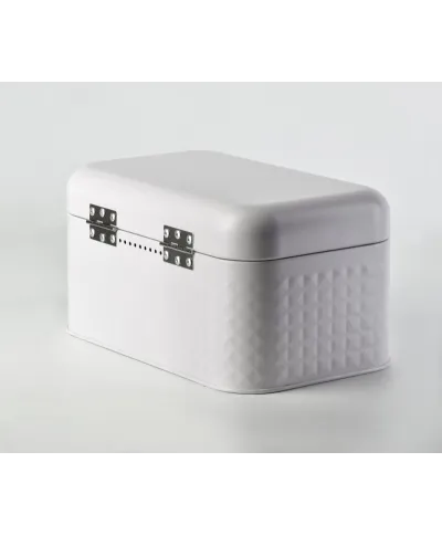 Chlebak metalowy - Biały Diamond 30x20cm