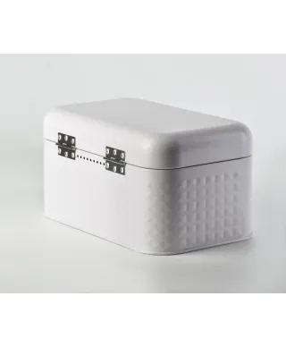 Chlebak metalowy - Biały Diamond 30x20cm