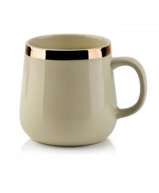 Kubek porcelanowy - beżowy Dalia 500ml