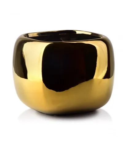 Doniczka ceramiczna - Osłonka Złota - Carole Gold 17x14cm