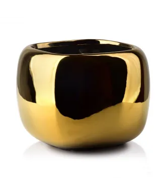 Doniczka ceramiczna - Osłonka Złota - Carole Gold 17x14cm