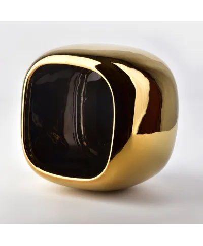 Doniczka ceramiczna - Osłonka Złota - Carole Gold 17x14cm