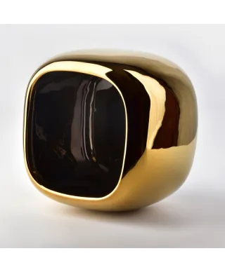 Doniczka ceramiczna - Osłonka Złota - Carole Gold 17x14cm