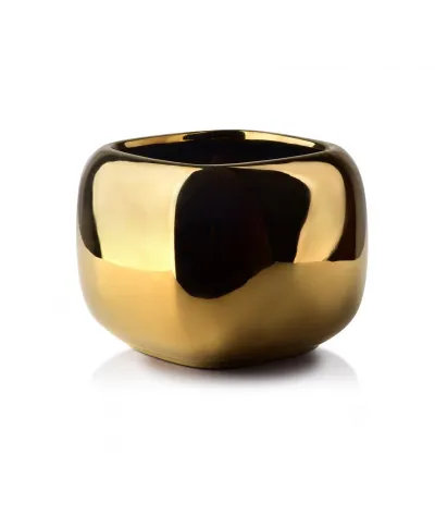 Doniczka ceramiczna - Osłonka Złota - Carole Gold 15x12cm