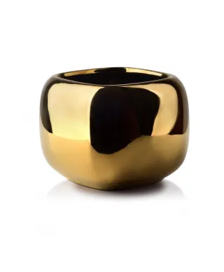 Doniczka ceramiczna - Osłonka Złota - Carole Gold 15x12cm