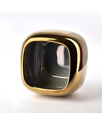 Doniczka ceramiczna - Osłonka Złota - Carole Gold 15x12cm