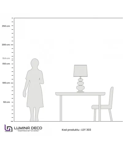 Lampa nocna Glamour - Czarna Briston