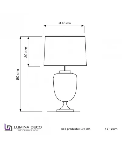 Lampa nocna Glamour - Czarna Olimpia