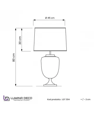 Lampa nocna Glamour - Biała Olimpia