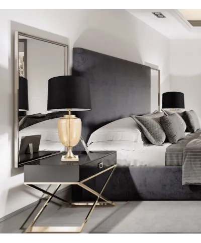 Lampa nocna - Czarno Złota - Olimpia