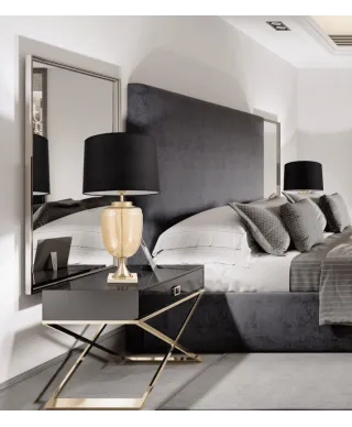 Lampa nocna - Czarno Złota - Olimpia