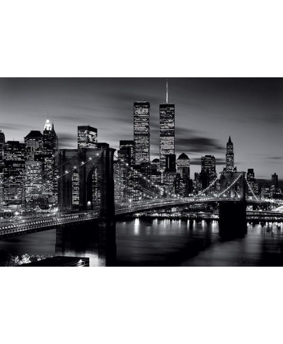 Brooklyn Bridge, New York (B&W) - plakat