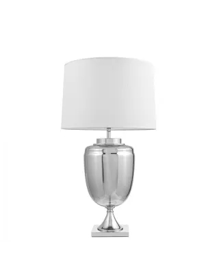 Lampa nocna - Biało srebrna - Olimpia