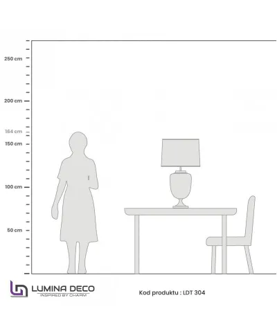 Lampa nocna - Biało srebrna - Olimpia