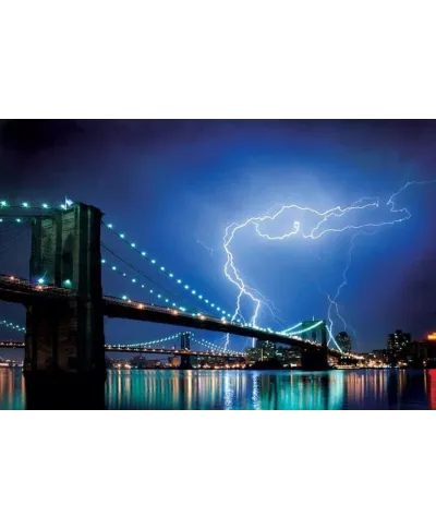 Brooklyn Bridge (New York, Lightning) - plakat