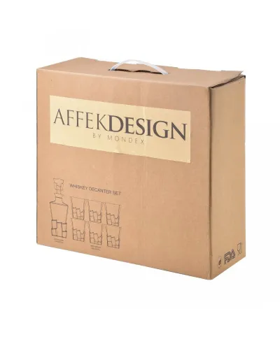 Karafka - 6 szklanek do whisky - Zestaw CUBES 730ml/280ml