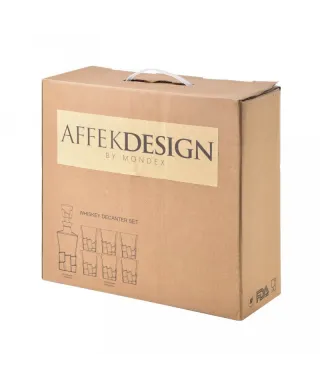 Karafka - 6 szklanek do whisky - Zestaw CUBES 730ml/280ml