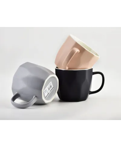 Kubek porcelanowy - Sally Geo Szary 380ml