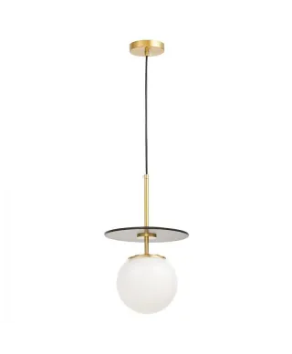 Lampa wisząca - Czarno Mosiężna Daltona W1