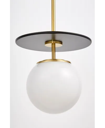 Lampa wisząca - Czarno Mosiężna Daltona W1