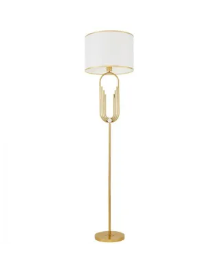 Lampa Stojąca - Podłogowa - Biało Mosiężna Zanetti