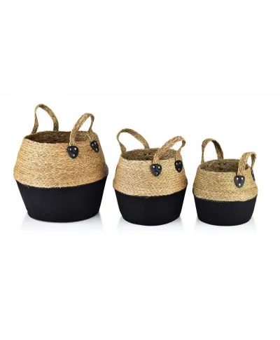 BALI KOMPLET 3 KOSZY L30x38xh34cm, M28x32xh28cm, S23x26xh24cm