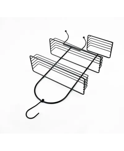 Półka łazienkowa - wisząca potrójna Carl Czarna - 48x25cm