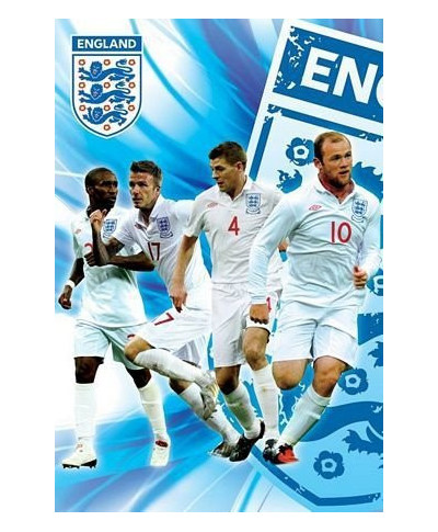 England F.A (Side 1/2 - Rooney, Gerrard, Beckham & Defoe) - plakat