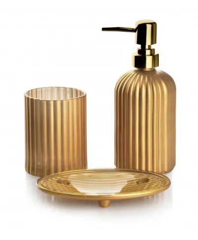 Komplet łazienkowy szklany - Ari Gold