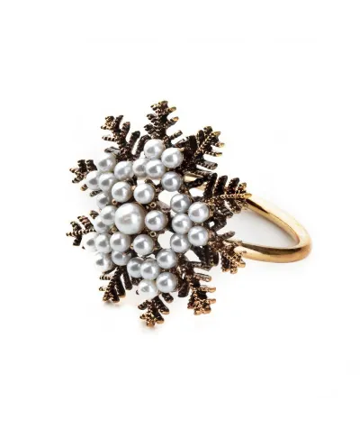 ADRIANNE Serwetnik śnieżynka            4.5cmx4cmxh5cm