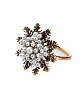 ADRIANNE Serwetnik śnieżynka            4.5cmx4cmxh5cm