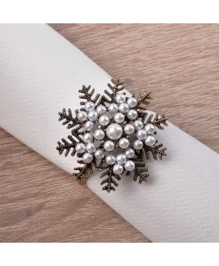 ADRIANNE Serwetnik śnieżynka            4.5cmx4cmxh5cm