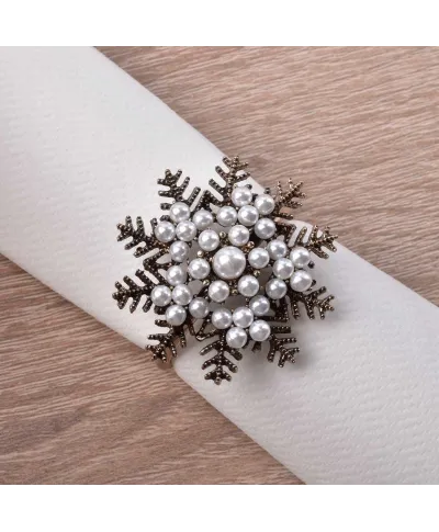 ADRIANNE Serwetnik śnieżynka            4.5cmx4cmxh5cm