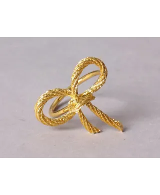 ADRIANNE Serwetnik złota wstążka        5x4,8x4cm