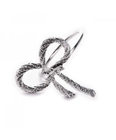 ADRIANNE Serwetnik srebrna wstążka      5x4,8x4cm