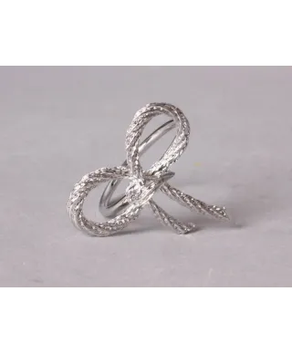 ADRIANNE Serwetnik srebrna wstążka      5x4,8x4cm