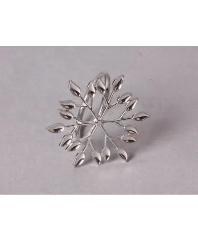 ADRIANNE Serwetnik srebrne listki       5x4x4cm