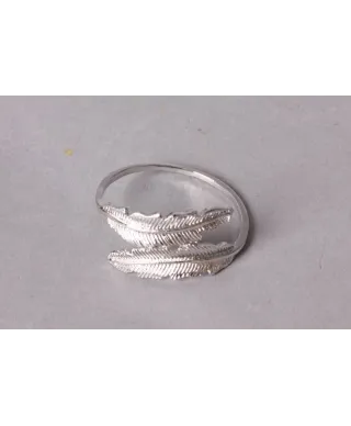 ADRIANNE Serwetnik srebrne piórka       śr.4cmxh2cm