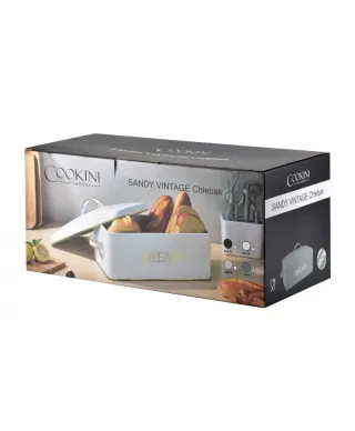 SANDY VINTAGE Chlebak                   39x18xh21cm CZARNY