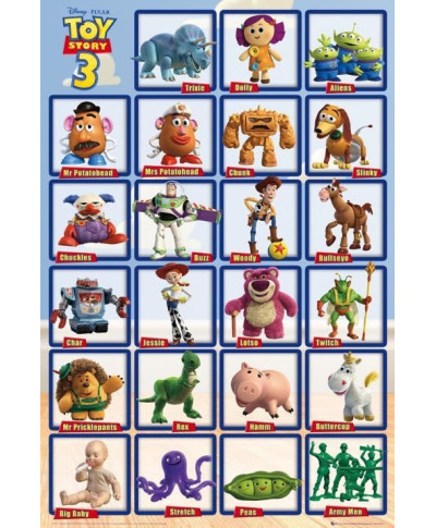 Toy Story 3 Grid  - plakat