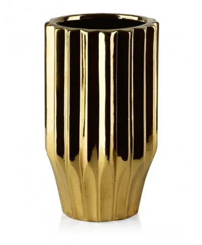Wazon Ceramiczny - 14xh24,5cm - YVONNE GOLD