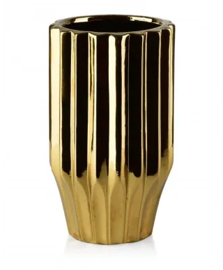 Wazon Ceramiczny - 14xh24,5cm - YVONNE GOLD
