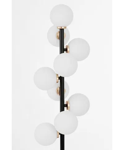 Lampa Stojąca - Podłogowa Czarno Złota Petrica W9