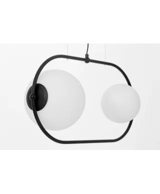 Lampa wisząca - Podwójna Czarna Panari Pro