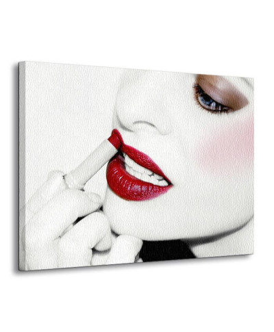 Obraz na płótnie - Czerwone usta kobiety - 120x90cm