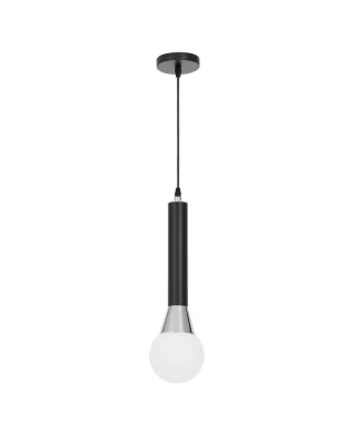 Lampa wisząca - Czarno Chromowana Folino W1