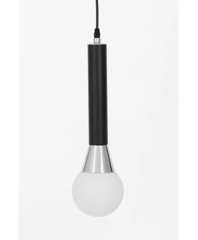 Lampa wisząca - Czarno Chromowana Folino W1